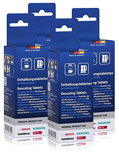 4er Pack BSH Entkalkungstabletten für die Geräte der BSH-Gruppe: Siemens - Bosch - Balay - Constructa - Gaggenau - Neff / 6 Entkalkungstabletten à 18g / 311556 - TZ 60002 - TCZ6002
