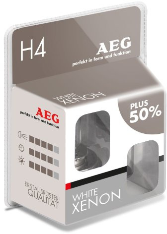 AEG H4 White Xenon Plus 50%,2er,60/55W