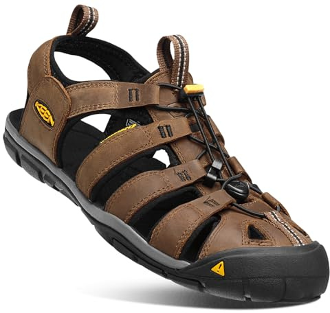 Keen Herren Clearwater Cnx Leather Sandalen,Braun (Dark Earth/Black 0), 43 EU