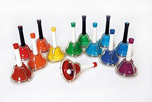Rhythm Band Komplettes C-C 13 Note chromatisches Handglocken-/Tischglocken-Set – 1456855