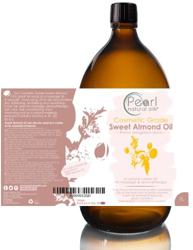 1 litro Aceite de almendras dulces, grado cosmético, prensado en frío 100% puro