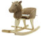 Sweety Toys Plüsch 7080 Schaukeltier Schaukelpferd beige Cord mit Galoppgeräuschen und Pferdegewieher