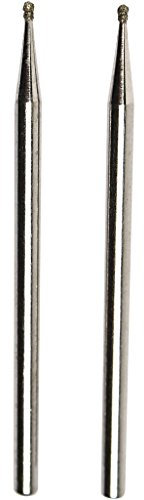 PROXXON 2228212 2228212-Juego 2 fresas diamantadas bola 1,0 mm, 0 W, 0 V, Metal