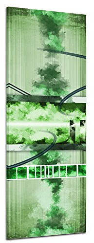 Bilderdepot24 Keilrahmenbild - Abstrakte Kunst Volcan I - grün - Bild auf Leinwand - 50x160cm - Leinwandbilder - Urban & Graphic - Formen - grafisch - digital - modern