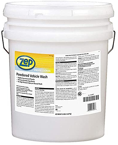 Zep Powdered Vehicle Wash - 35 Pounds (1 Bucket) 1041720 - Premium Detergent May Be Used in High Pressure Spray Systems Or for Manual Car Washing. (for Business Customers Only)