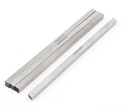 uxcell 4 st CNC-svarv HSS fyrkantig skärverktyg bits bar 8 mm x 8 mm x 200 mm