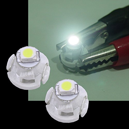 PA 10 pièces T4.2 Ampoules de jauges de groupe d’instruments de tableau de bord de voiture 5 couleurs Set 12V (Blanc)