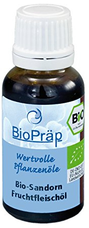 BioPräp BIO Sanddornöl aus dem Fruchtfleisch | 20 ml | kaltgepresst | vegan und BIO | produziert in Deutschland | zertifizierte Produktion