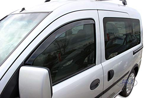 J&J AUTOMOTIVE Windabweiser passend für Opel Combo C 2002-2011 2tlg, Heko Regenabweiser Vorne Getönt Dunkel Passform