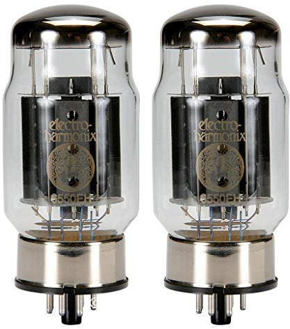 Electro-Harmonix Vakuumröhre - 6550, Matched Pair, Schwarz, Röhrenverstärker, Instrumentenverstärker, Röhren, kompatibel mit Gitarre, Kontrabass, Tastatur, alle