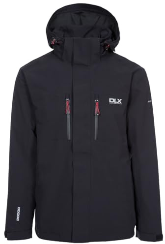 Trespass DLX Mens Waterproof Jacket Oswalt Black in Size - XL