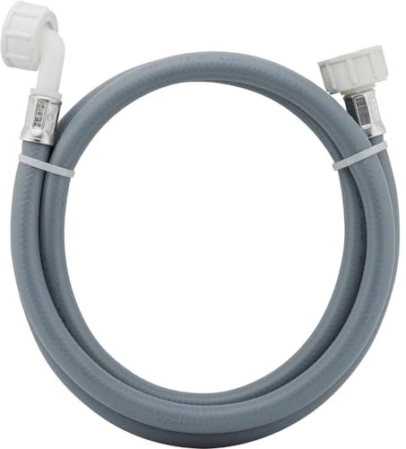 Schläfer 2535 | Tubo di Carico per Lavatrice 2.5 mt, Universale, Ingresso Acqua Fredda. Filetto Standard FF 3/4 Lunghezza tubo 250cm con Raccordo Curva a 90°