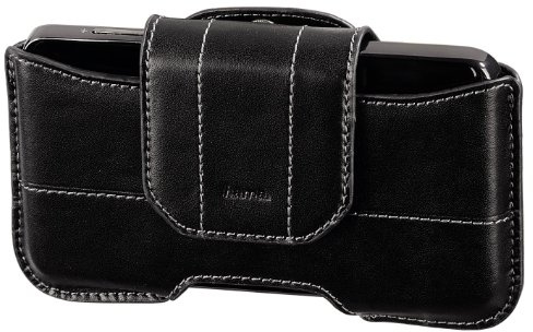 Hama Prato horisontellt skyddsfodral i läder för mobiltelefoner svart