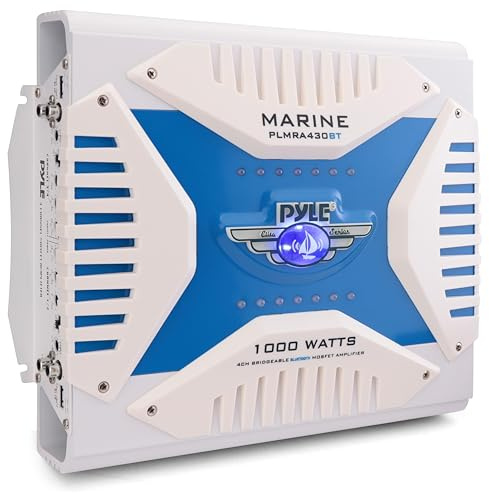Pyle PLMRA430BT Barca Con cavo e senza cavo Nero, Blu amplificatore audio