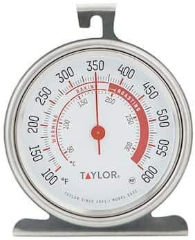 Taylor 5932 Oven/Grill Analog Dial Thermometer with Large Fase and Dual Scale
