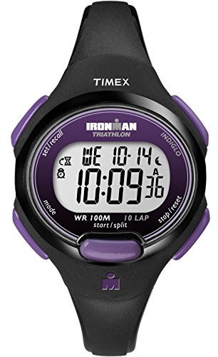 Ironman Timex Ladies Digital Watch with LCD Dial Digital Display and Black Resin Strap T5K523SU