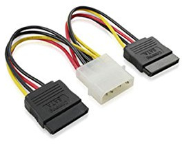 Cavo adattatore alimentazione Molex IDE Maschio verso 2 SATA femmina Hard disk