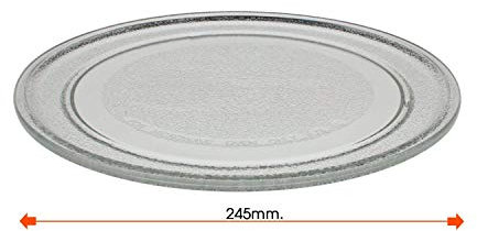 Piatto universale per microonde Ø 245 mm | Ancoraggio liscio | Compatibile con più modelli. Recamania.