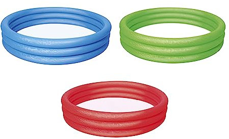 Splash and Play Piscina a 3 anelli 1,52 mx 30 cm colori assortiti (verde/rosso/blu)