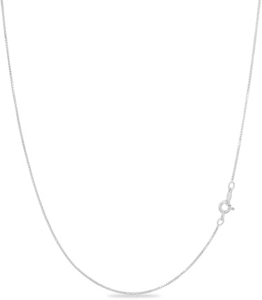 KEZEF 1 mm Venezianerkette, 925 Sterling Silber | Erhältlich in 585 vergoldetes Sterlingsilber und 925 Sterling Silber | Kette ohne Anhänger | 30cm- 90cm