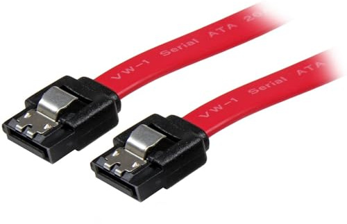 StarTech.com Latching SATA Cable - SATA cable - Serial ATA 150/300/600 - SATA (R) to SATA (R) - 5.9 in - latched - red - LSATA6, 6 inch