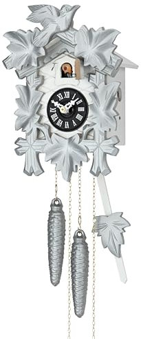Kammerer Uhren Hekas Moderne Kuckucksuhr 1 Tag Werk KA 1606 silber