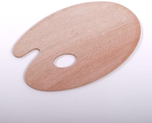 Art-Star Holz MISCHPALETTE | oval, 20 x 30 cm, 5 mm, mit Griffloch | Farbmischpalette