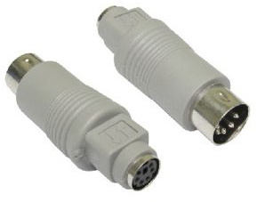 Aptii 6 Pin Mini Din Female to 5 Din Male Adaptor PS/2 - AT