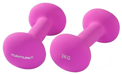 Tunturi 2er Set Kurzhantelset, Fitnessset, 0,5 kg, bunte Kurzhanteln mit Neoptren