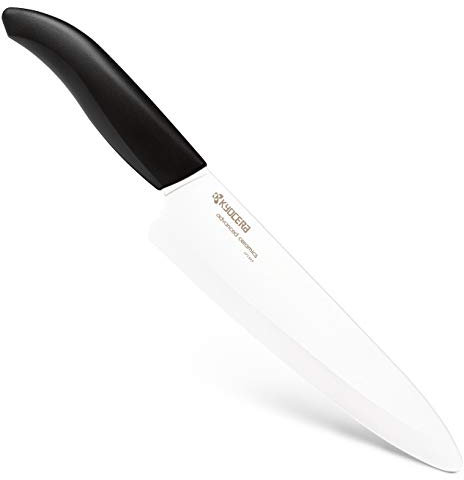 Kyocera Revolution White - Cuchillo Cocinero, cerámico, 18 cm, Color Blanco