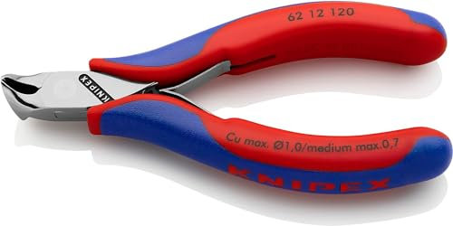 KNIPEX Pince coupante oblique pour l'électronique avec poignées multimatières 120 mm, 62 12 120