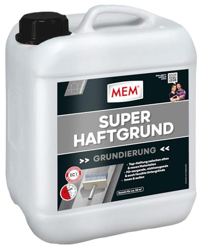 MEM Super-Haftgrund, Intensive Untergrundhaftung, Für saugende und nichtsaugende Untergründe, Lösemittelfrei, 10 l