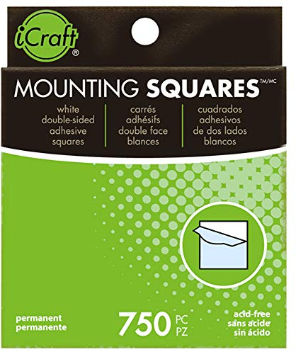 Therm O Web Mounting Squares Permanent, 1/2 Inch x 1/2 Inch, 750 Count, White