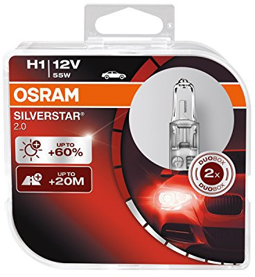 Osram Silverstar 2.0 Halogen Birnen - H1 - 12V/55W - Satz à 2 Stück