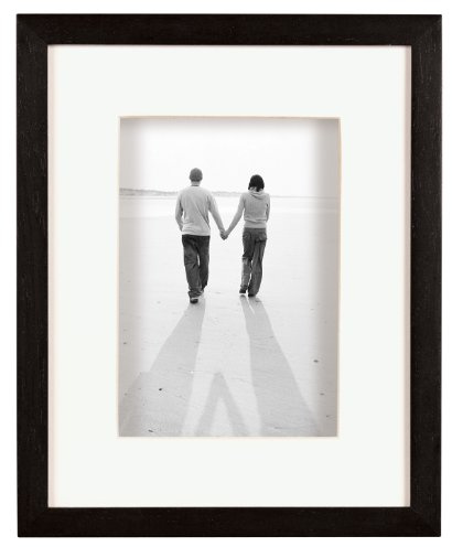 MCS 16x20 Inch Dakota Wood Shadow Box Frame with 11x14 Inch Mat Opening, Black (52733)