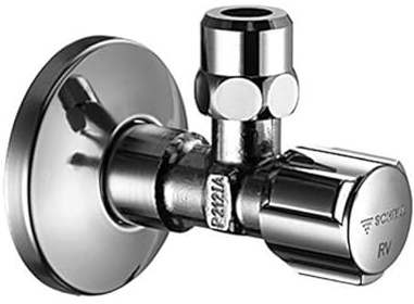 Schell Eckregulierventil Comfort 1/2 Zoll, chrom mit Doppel-Rückflußverhinderer ASAG, 52760699