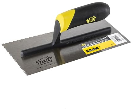 M-D Building Premium Square Notch Trowel, 1/16in Notch, 11in x 4.5in