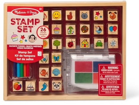 Melissa & Doug - Lieblingssachenstempelset, Kunsthandwerk, Stempelset, ab 3 Jahren, für Jungen und Mädchen geeignet