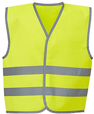 Yoko - Chaleco de alta visibilidad con bordes reflectantes para niños (Pequeña (S)/Amarillo)