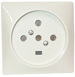 LEGRAND - Prise de Puissance 20A Murale avec Terre - Prise Monobloc - Plaque 80 x 80 mm - 4 Alvéoles - Pose par Encastrement ou en Saillie - Fabriqué En France - Blanc