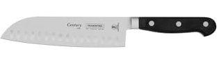 Tramontina Coltello Santoku Century con lama in acciaio inossidabile e manico in policarbonato nero e fibra di vetro, 18 cm