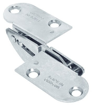 Gedotec Klappbeschlag Tisch-Klappenbeschlag klappbar für Zargen-Tische und Bänke | Klappen-Scharnier zum Einlassen für Plattendicke 21 mm | 1 Stück - Klappscharnier für Tischplatten aus Holz