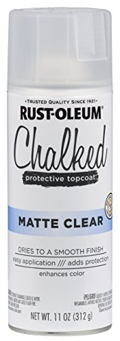 Rust-Oleum Matte Clear Chalked All-in-One Ultra Matte Spray Paint | One Coat Coverage | No Primer, Sanding, Or Topcoat Needed | Easy Spray Application | Made in USA | 12 OZ