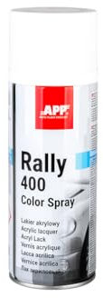 APP Rally 400 Color Spray - Bomboletta spray bianco lucido | Vernice spray | Bomboletta per tutte le superfici, ad alta copertura | 400 ml