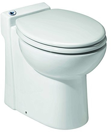 SFA - Sanicompact 54 - WC Broyeur Intégré - Design Contemporain - Chasse Spirale Eco+ - Matériau Hygiénique - Installation Et Entretien Simples - 50 x 37 x 46,5 centimètres - 550 W - Made In France