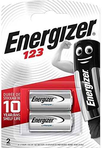 Energizer Pile CR123, Piles Lithium, Lot de 2