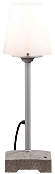 Konstsmide Lucca 453-300 Lounge Leuchte/Wegeleuchte / B: 18cm T: 18cm H: 59cm / 1x60W / IP44 / lackiertes Aluminium / grau