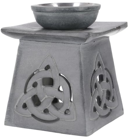 Lampe Aromatique Indienne, Diffuseur D`huiles Essentielles, Porte-bougie Pour L`aromathérapie, Lampe Aromatique en Stéatite - étoile en Cube, Beige, 8x6x6 cm, Lampes Parfumées Lampes à Huile