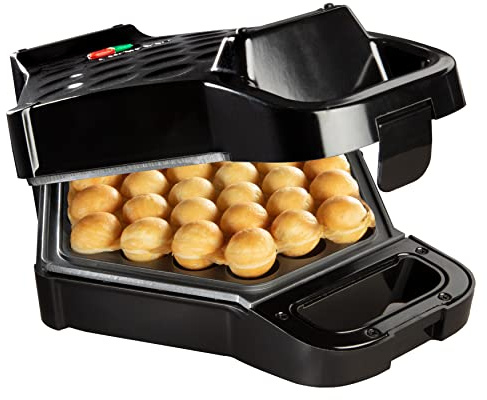 Bubble Waffle Maker- Electric Non stick Hong Kong Egg Waffler Iron Griddle w/Ready Indicator Light- Ready in under 5 Mins- Recipe Guide Included, Make Delicious Ice Cream Cones, Sundae Dessert Treat