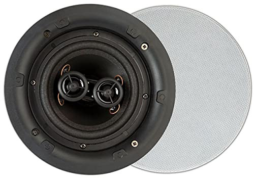 Artsound FL550 - Enceinte Murale Passive - idéale pour l'intérieur, Le Salon, la Salle d'attente, la Cuisine, la Chambre à Coucher, l'étude - 100W, 2 Voies, Ronde, Blanche